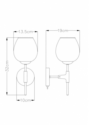 Настенный светильник Arte Lamp YUKA A4103AP-1GO