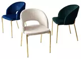 фото 5 Стул AGNES BLUVEL-86 NAVY BLUE, золотой каркас М-City на profcook.ru