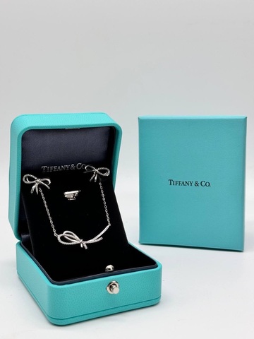 Кулон и серьги бантик Tiffany