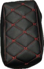 Чехол на штатный подлокотник Лада Приора (красная нить Бабочка)