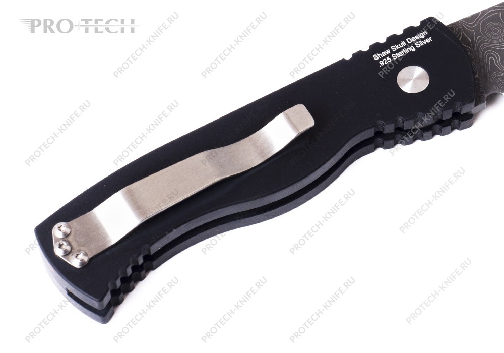Нож Pro-Tech TR-2 Custom Skull Damascus - фотография 