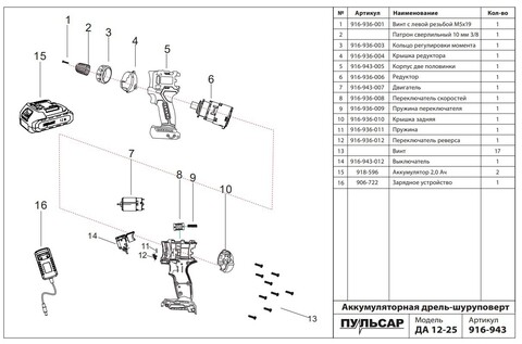 Двигатель эл. постоянного тока ПУЛЬСАР 12В ДА12-23 / ДА12-25