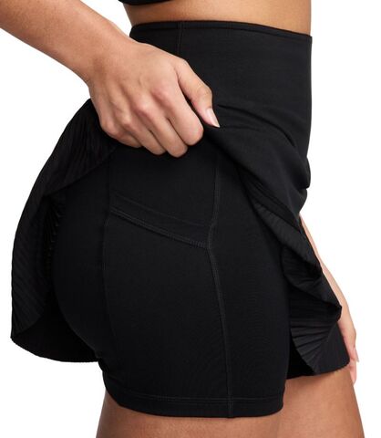 Теннисная юбка женская  Nike Dri-Fit Advantage Pleated Skirt - black/black/white