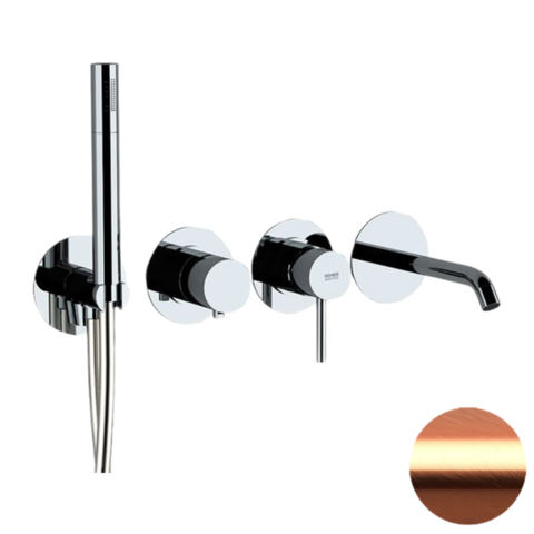 Remer X96S03ROXXRP Смеситель для ванны Remer X Style X96S03ROXXRP, медь брашированная
