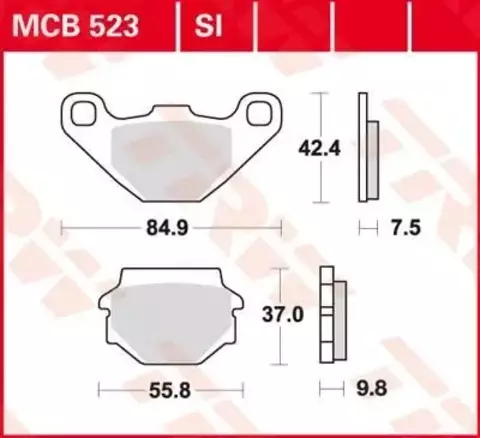 Колодки тормозные дисковые MCB523
