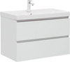 Aquanet 308334 Тумба Вега 80 2 ящ. цв.белый глянец (308334)