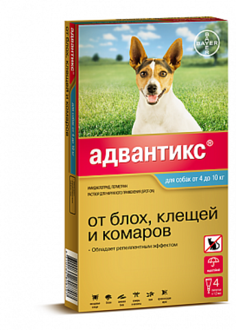 Адвантикс для собак от 4 до 10 кг 1 пип.