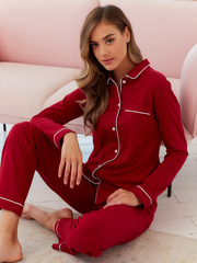 Пижама женская Ihomewear Classic Bordo