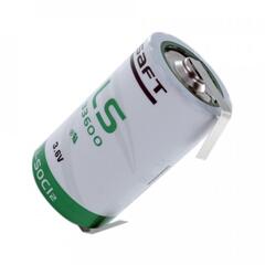 Батарейка литиевая LS 33600 / D SAFT 3.6V 17000 mAh, с выводами