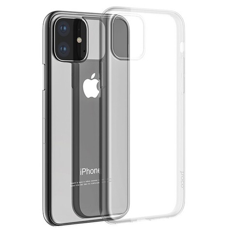 Силиконовый чехол TPU Hoco Light series (толщина 0,8 мм) для iPhone 11 (6,1") (Прозрачный)