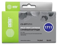 Картридж струйный Cactus CS-EPT1711 17XL черный (14.6мл) для Epson XP-33, 103, 203, 207, 303, 306, 403, 406