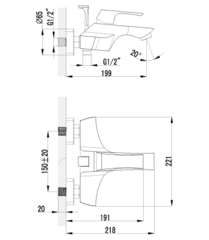 Смеситель для ванны LEMARK UNIT– LM4502C