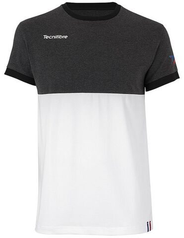 Детская теннисная футболка Tecnifibre F1 Stretch Jr - black heather