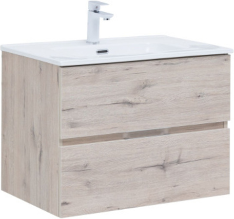 Aquanet 303910 Компл.2 - Тумба Алвита new 70 цв.дуб веллингтон белый (303910)