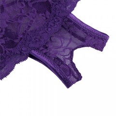 Трусики на завязках с доступом, лиловые, XL-2XL