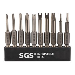 Набор бит SGS Spanner/Tri-Wing/TA S2 50мм 10шт 6350-10C