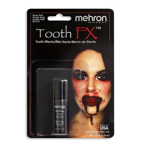 MEHRON Краска для зубов Tooth FX with Brush for Special Effects - Blood Red (Кровь), 4 мл