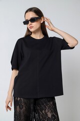 Фуфайка (футболка) женская Гретта-2 Виотекс ЧЁРНЫЙ