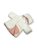 Двусторонняя шуба - Белый / розовый. Одежда для кукол, пупсов и мягких игрушек.