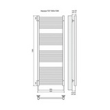 Полотенцесушитель электрический Terminus Аврора П27 500x1386, ТЭН HT-1 300W, левый/правый