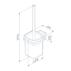 Стойка с туалетной щеткой, AM.PM Gem - A9033422