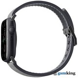 Uniq STRADEN Waterproof Leather/Silicone Strap for Apple Watch 42|44|45mm Gray