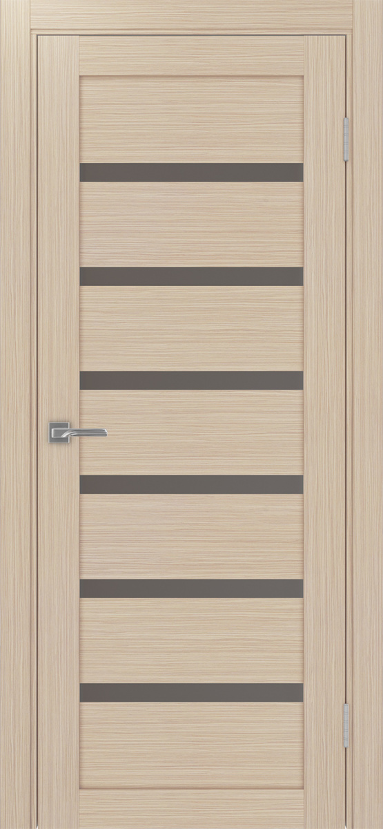 Дверь межкомнатная Оптима Порте Турин 507.12, цвет беленый дуб, экошпон, стекло бронза