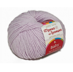 Пряжа "Кроха", 20%шерсть, 80%акрил, 50гр, 135м, розовая сирень