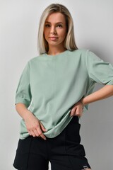 Фуфайка (футболка) женская Гретта-2 Виотекс СВЕТЛО-ЗЕЛЕНЫЙ