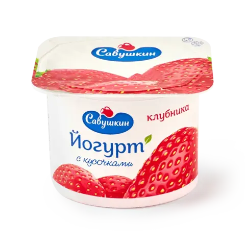 Йогурт Савушкин 2% Клубника 120г, шт