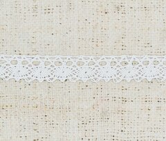 Кружево хлопковое/Тесьма вязаная, рис. 01.18.146, ш. 2 см, молочный