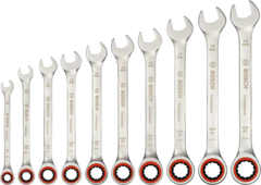 Набор рожковых/комбинированных ключей 10 шт BOSCH 1600A02AU0