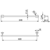 Kludi 2597939 Kludi 25 979 39 VELA S держатель для полотенец, L = 600 мм черный матовый