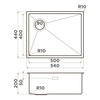 Omoikiri 4997476 Мойка Taki 54-U/IF-L-GB Side SF нерж.сталь/нержавеющая сталь