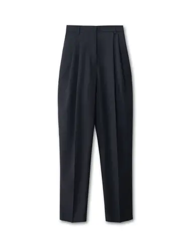 Брюки из шерсти в тонкую полоску