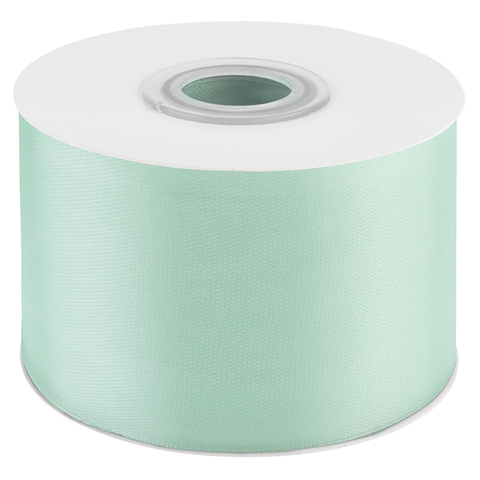Лента Атласная (5см*22,85м) Нежно-зеленый.