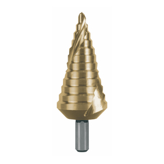 Сверло ступенчатое 6-37мм (Спиральное) HSS-G TiN 12ступ. L100мм хв.10мм Ruko 101060T