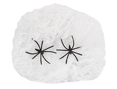 Паутина белая, 2 черных паука, 1*1 м