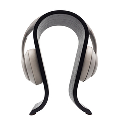 Деревянная подставка для наушников (черный)