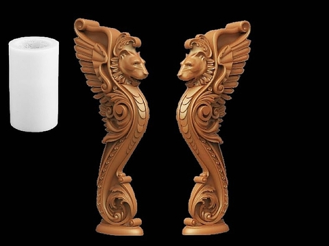 Силиконовый молд № 2085 Столб Лев