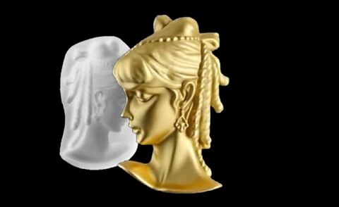 Силиконовый молд № 2008 Портрет девушки