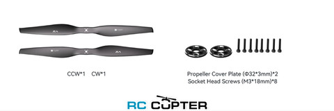 Пропеллер карбоновый VZ 27x11 T-Motor (пара)