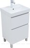 Aquanet 367327 Тумба с раковиной Вега 50 напольная (Ирис T) 2 ящ. цв. белый глянец (367327)