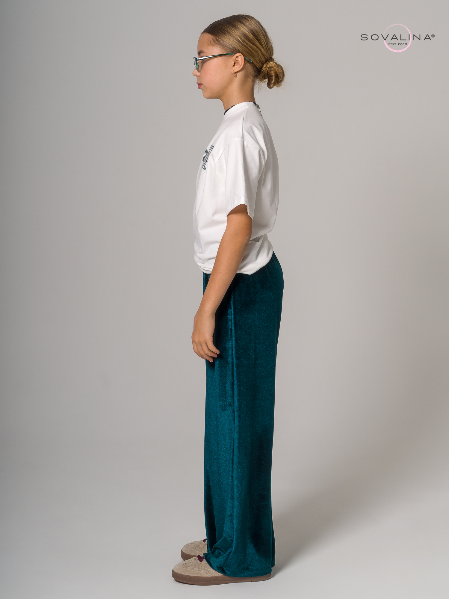 Брюки Classic бархат ель