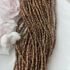 Гематин гематит, граненый рондель, 3*2 мм, шоколада, 1 нить, ГМ102