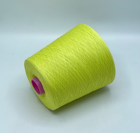 Бобинная пряжа,Cotton, 2540м. 100%Хлопок, Лайм(163), 39334