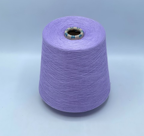 Бобинная пряжа,Cotton combed, 2540м. 100%Хлопок, Сирень(924), 39360