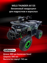 Подростковый бензиновый квадроцикл Wels AX125