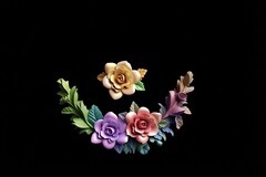 Силиконовый молд № 2154 Уголок мини + роза