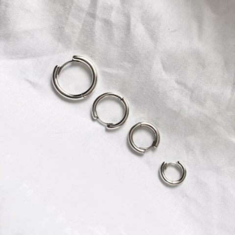 Моносерьга RING сереброXS S M L